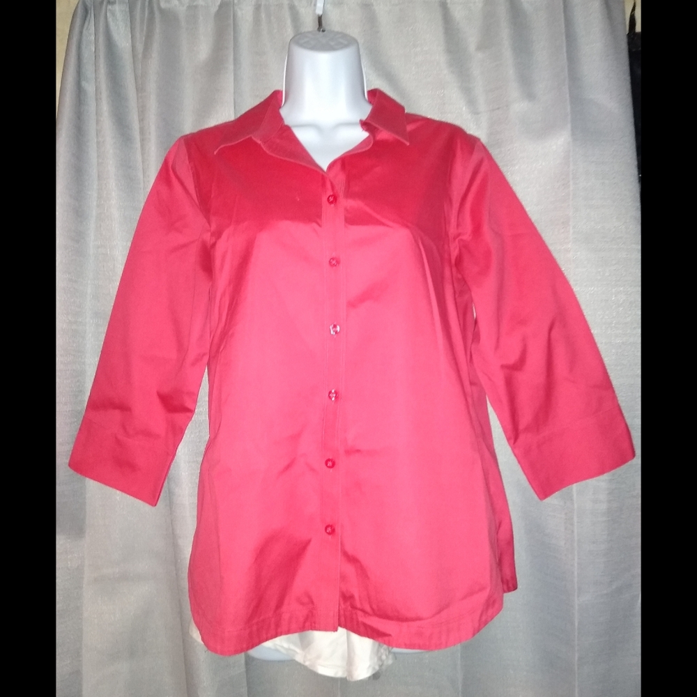 CHICO'S No Iron 3/4 Sleeve Top